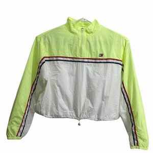 Tommy Hilfiger Lightweight Windbreaker Jacket White Water Resistant Women’s Sz L